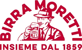 Birra Moretti logo, iconic Italian beer brand from Friuli region, founded in 1859 with a rich brewing tradition.