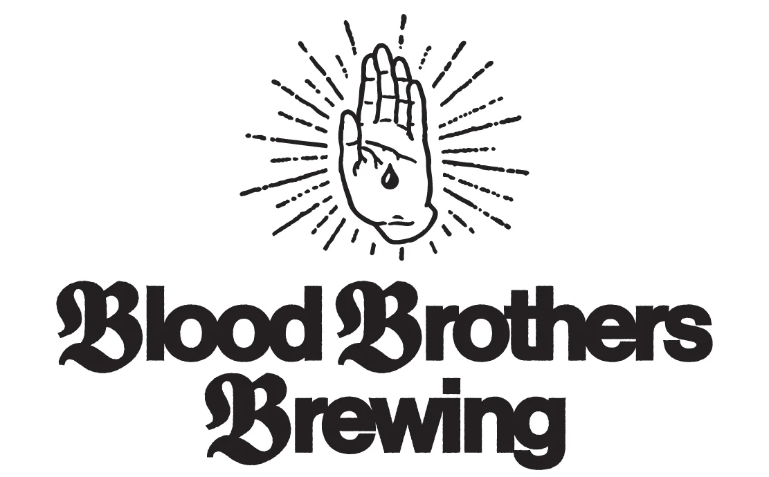 Blood Brothers Brewing logo from Toronto, Canada, founded in 2015 by brothers Dustin and Brayden Jones, specializing in creative craft beers.