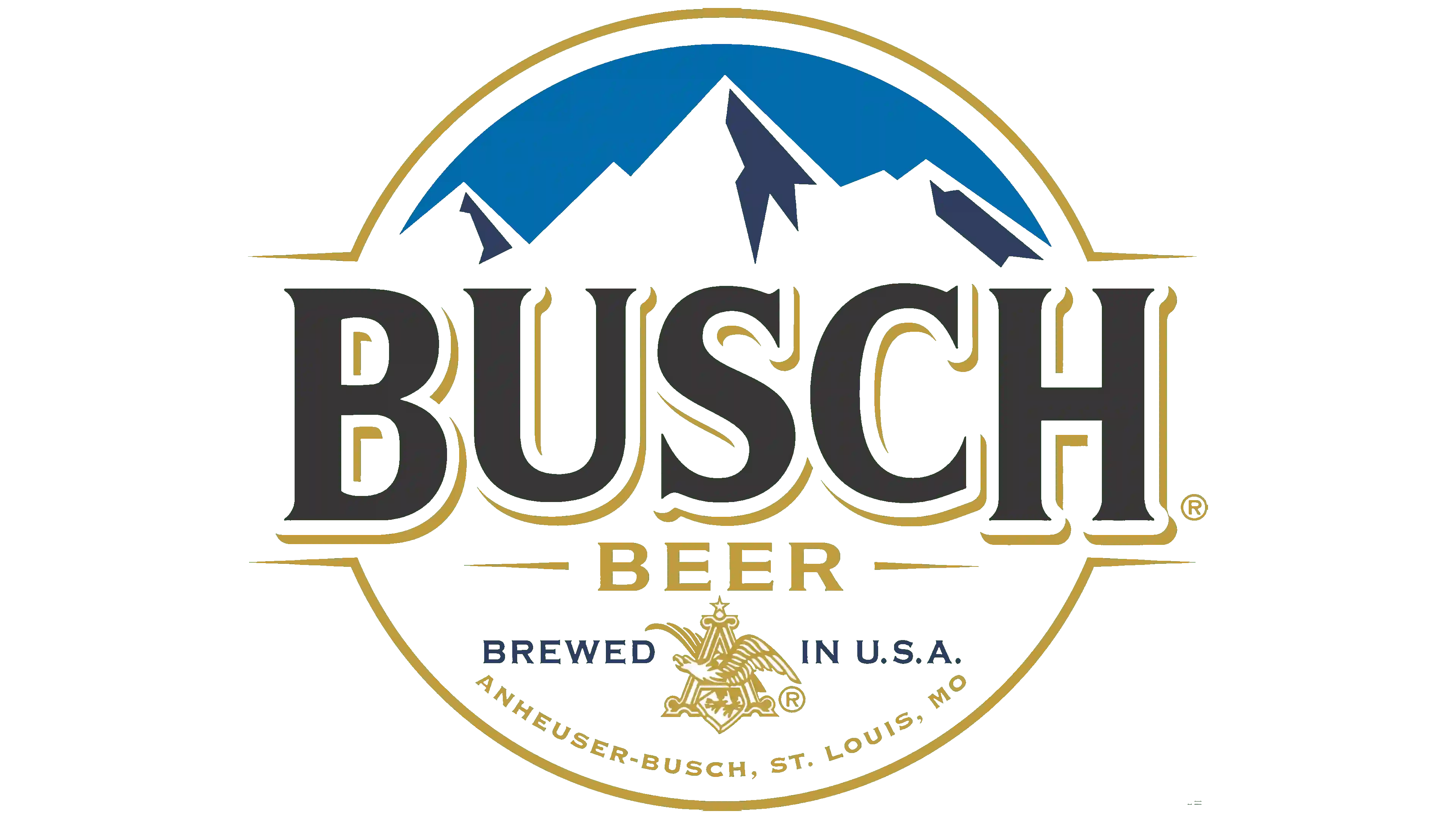 Busch brand logo representing an American non-alcoholic beer brewed by Anheuser-Busch in Missouri, known for rich heritage and alcohol-free brewing.
