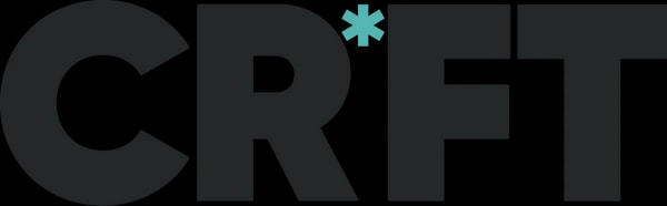 CR*FT logo, a non-alcoholic beer brand brewed by Village Brewery in Calgary, Alberta, known for quality and craft non-alcoholic beers.