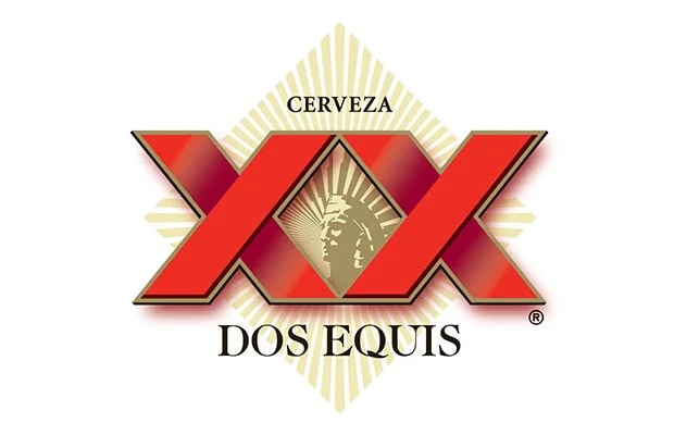 Dos Equis logo representing Mexico’s iconic brewery founded by Wilhelm Hasse in Nuevo León, producing traditional and non-alcoholic beers.