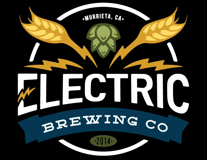 Electric Brewing Company logo from Murrieta, California, a craft brewery founded in 2014 specializing in small-batch ales and non-alcoholic beer.