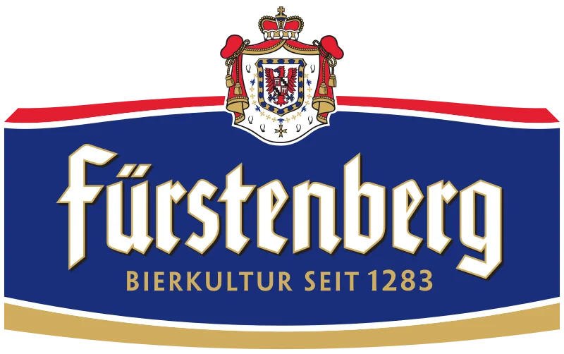 Fürstenberg brand logo from Donaueschingen, Germany, one of the oldest breweries founded in 1283 and an innovator in non-alcoholic beer.