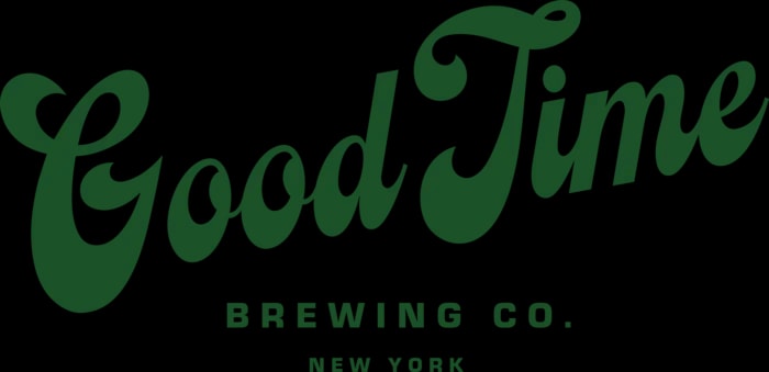 Logo of Good Time Brewing, a family-run non-alcoholic beer brand from New York, founded after a personal health journey to create quality alcohol-free beer.