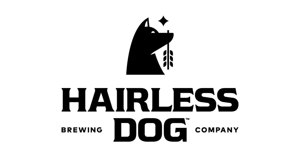 Hairless Dog Brewing logo from Minneapolis, Minnesota, pioneering fully non-alcoholic craft beers with 0.0% alcohol content and rich flavors.