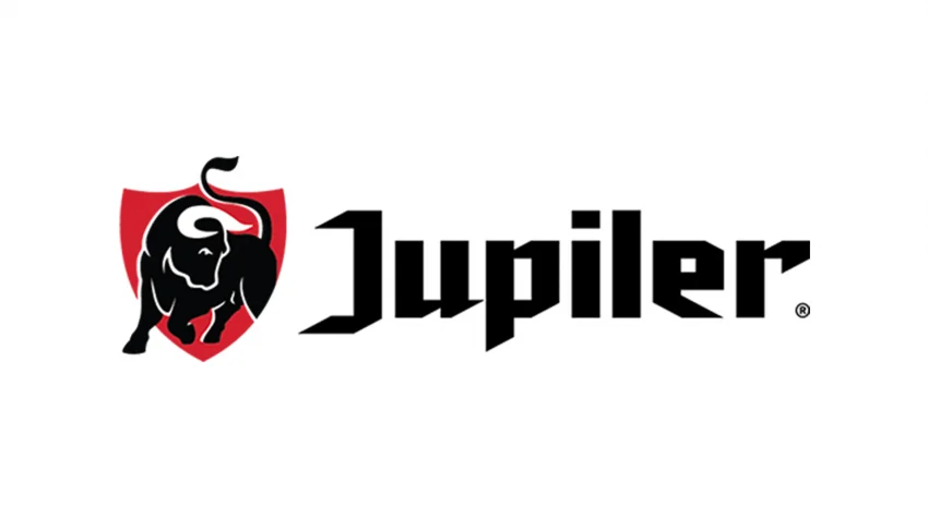 Jupiler logo, iconic Belgian beer brand from the Piedbœuf brewery in Jupille-sur-Meuse, Liège, known for its alcohol-free and traditional beers