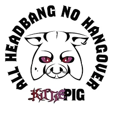 KittiePIG logo - non-alcoholic beer brand from Ontario, Canada, created by metal bands KITTIE and We Are PIGS to serve heavy music fans