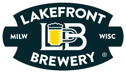 Lakefront Brewery logo, a Wisconsin-based brewery founded by the Klisch brothers in 1987, known for pioneering certified organic and non-alcoholic beers
