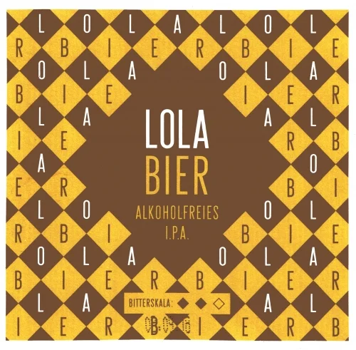 LOLA Bier logo representing a Swiss non-alcoholic beer brand from Appenzell, founded by CONTACT Foundation to promote social responsibility.