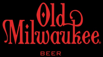 Old Milwaukee logo, an American beer brand from Wisconsin with brewing roots since 1849, known for authentic traditional lagers including non-alcoholic beer.