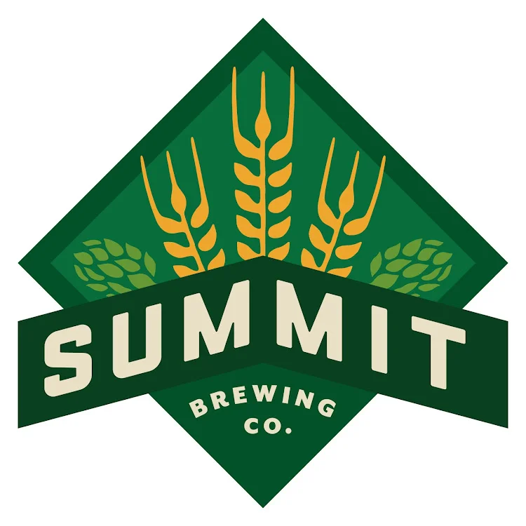 Summit Brewing logo, a Minnesota-based craft brewery founded in 1986 by Mark Stutrud, offering high-quality non-alcoholic beers.