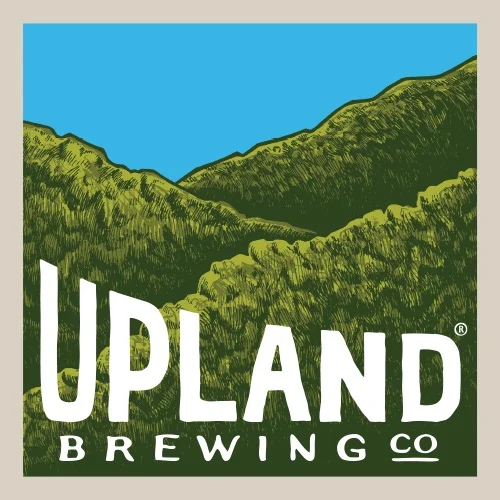 Upland Brewing Company logo from Indiana, known for craft beers and their new non-alcoholic beverage HopRX, a zero alcohol hop-infused sparkling water.