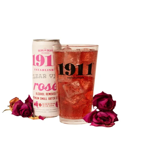 Clear View Rose non-alcoholic cider showcasing crisp apple and delicate rose flavors with very low alcohol content under 0.5%