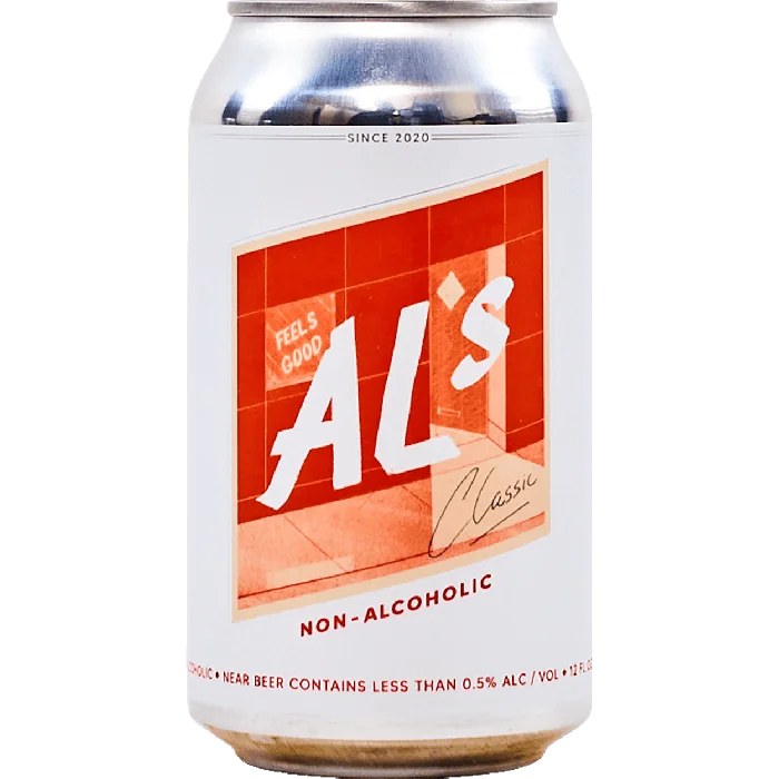 AL's Classic non-alcoholic beer, a light and refreshing lager with a bready character and herbal notes