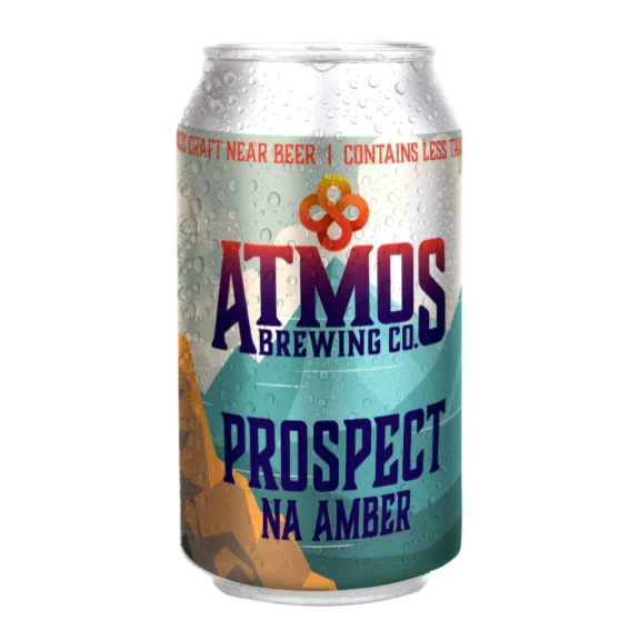 Prospect Amber Non-Alcoholic Beer, a craft zero-alcohol American Amber Ale with a smooth malt profile and floral hop notes.
