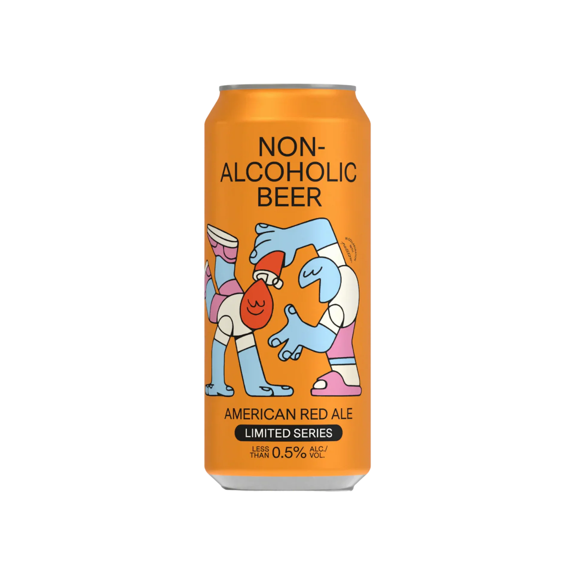 Image showcasing BSA American Red Ale non-alcoholic beer with deep amber color and balanced malt flavor