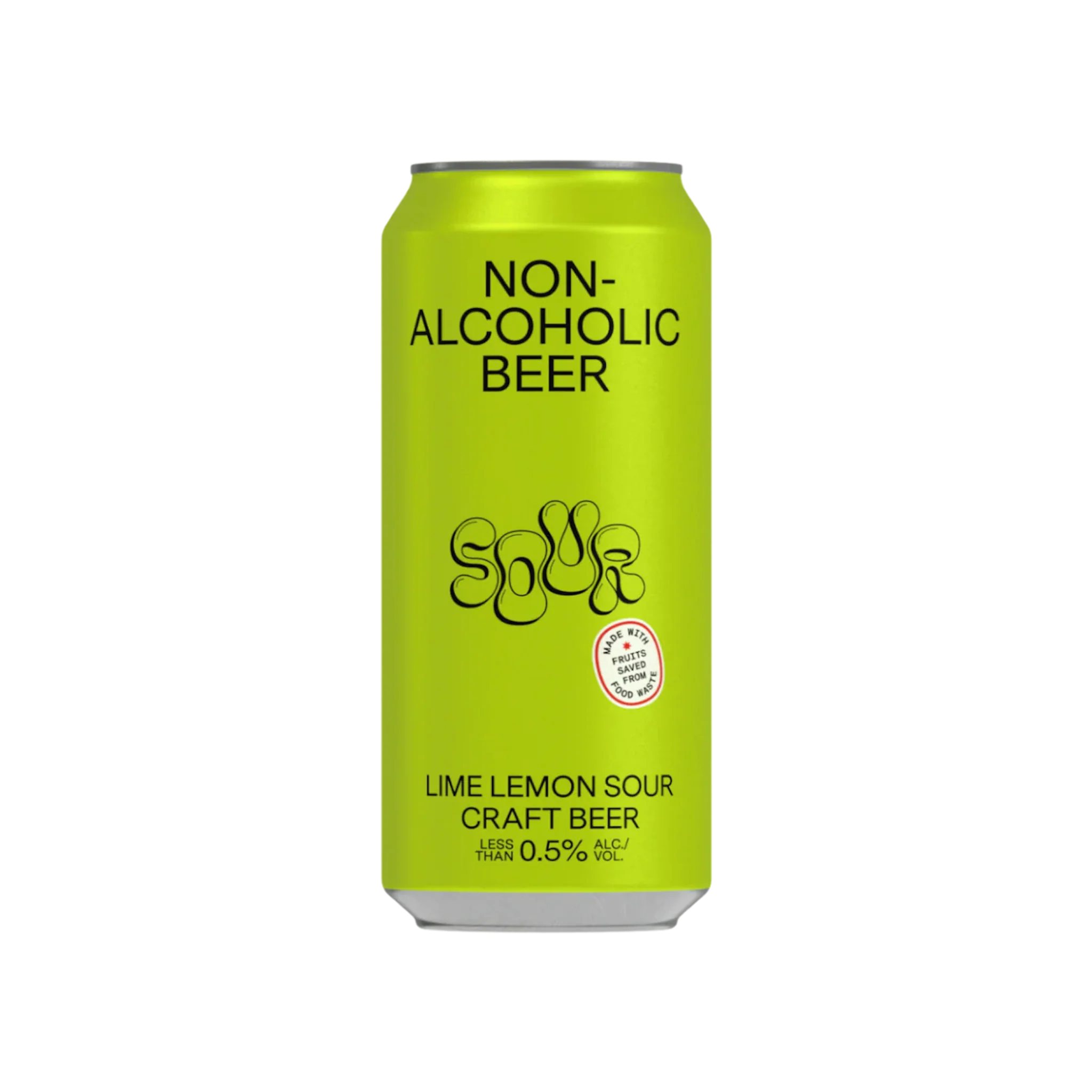 BSA Lime Lemon Sour non-alcoholic beer featuring a sour citrus blend with lime and lemon and a crisp, refreshing taste
