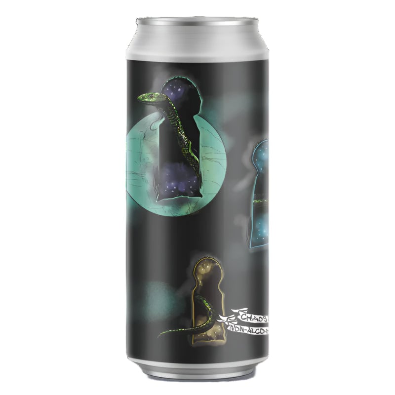 Image of Burial Beer Chaosmachine IPA featuring hop-forward non-alcoholic beer with Citra and Mosaic hops and a smooth, oat-infused profile