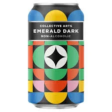 Collective Arts Brewing Emerald Dark non-alcoholic beer with rich malt flavors of chocolate, caramel, and roast coffee offering a smooth stout experience
