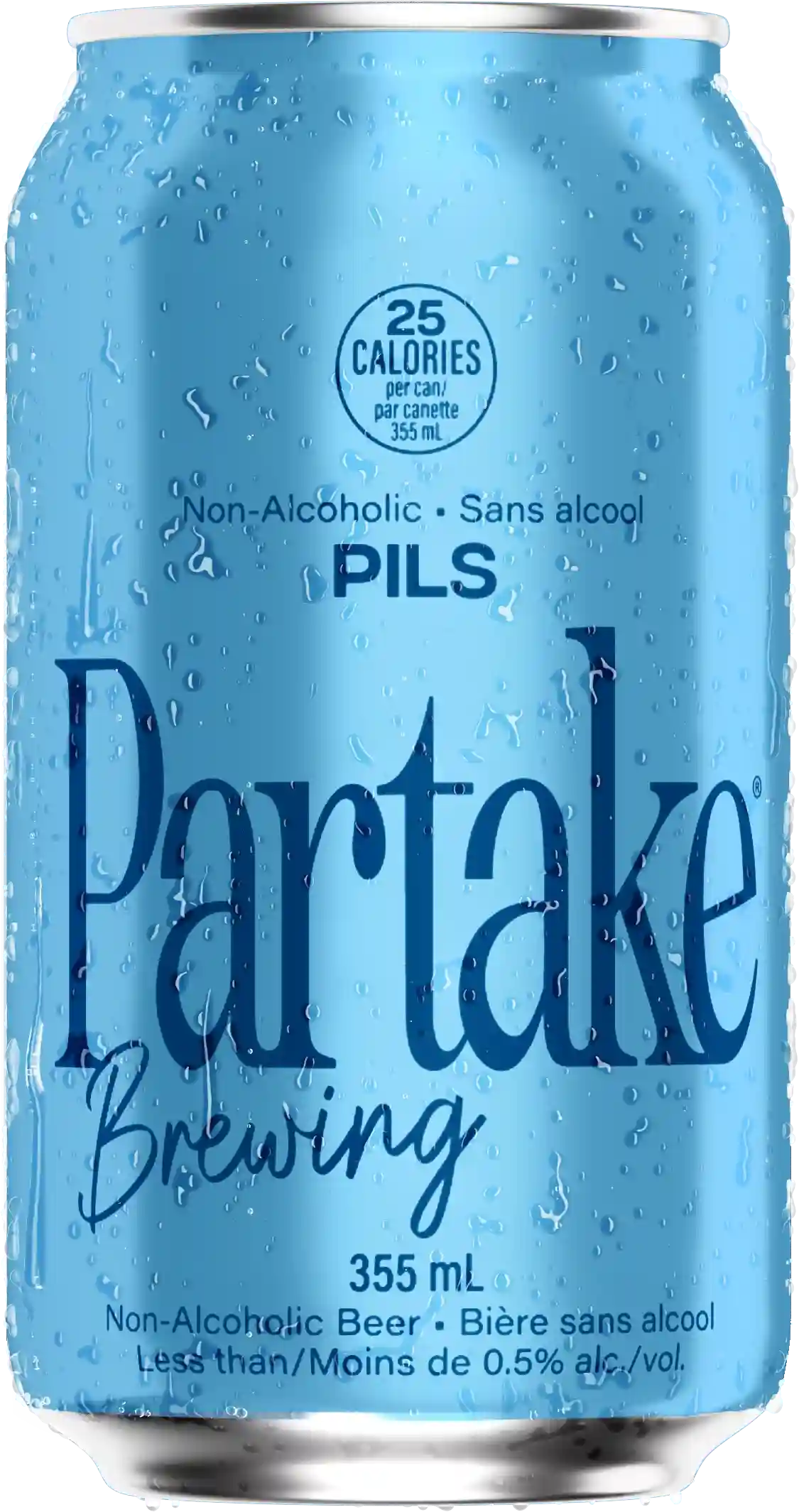 Image of Partake Brewing Pils product showcasing a golden non-alcoholic beer with crisp, balanced bitterness and light malt sweetness in a refreshing style.