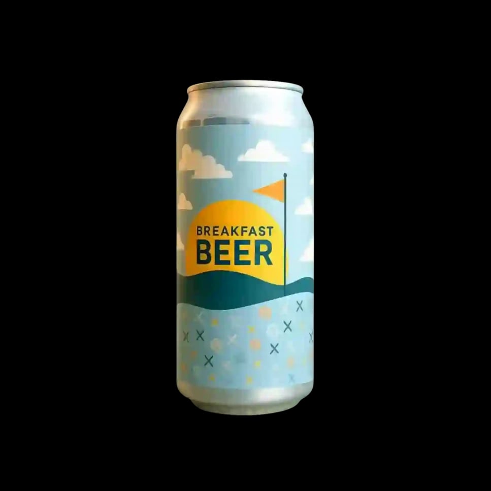 Breakfast Beer by Rainhard Brewing Co., a non-alcoholic Czech-style pilsner with smooth texture and crisp finish, brewed and cold-lagered for six weeks