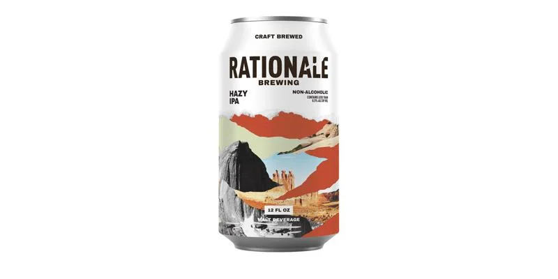 Rationale Brewing Citrus Hazy IPA non-alcoholic beer showcasing a tropical, juicy, citrus-forward haze with medium body and flavorful finish