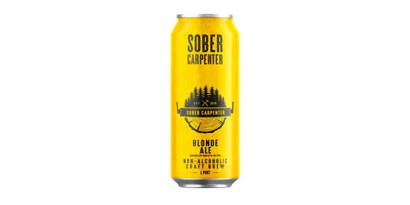 Image showing Sober Carpenter Blonde Ale, a refreshing and crisp non-alcoholic golden ale with malt and subtle hop flavors