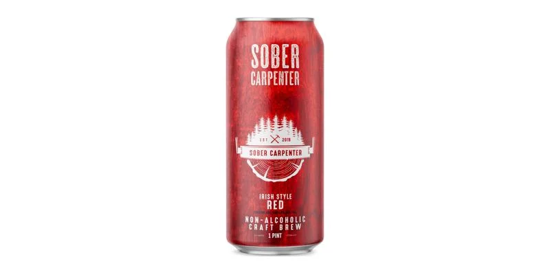 Image of Sober Carpenter Irish Red Ale non-alcoholic beer featuring traditional Irish style malt and roasted barley aromas